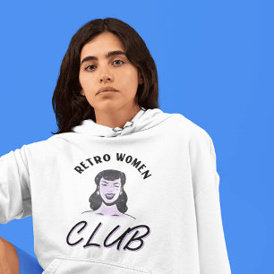 RETRO WOMAN CLUB WIFE T-SHIRTS SWEAT - SHIRT À CAP