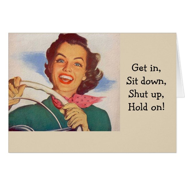 Retro Woman - Crazy Driver, (Devant horizontal)