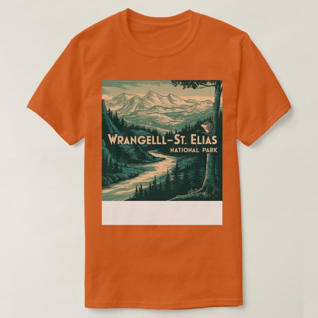Rétro Wrangell St Elias National Park TShirt (Design devant)