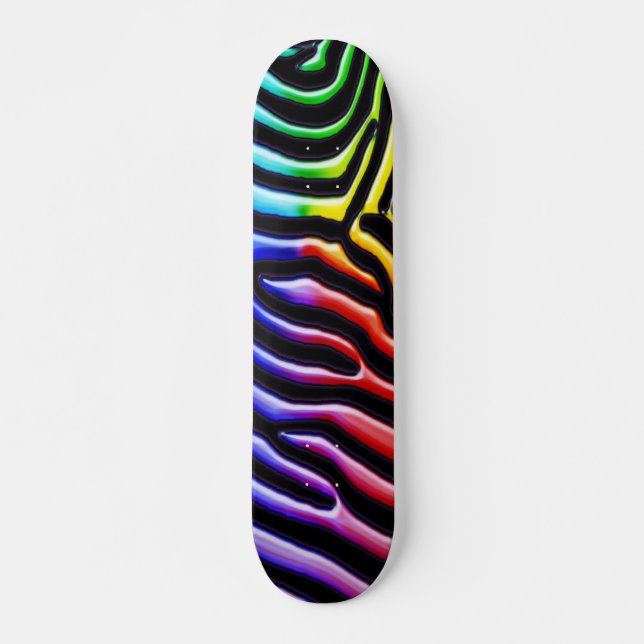 Retro Zebra 1 Skateboard (Devant)