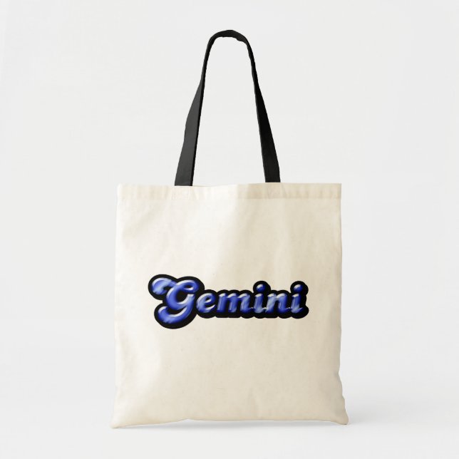 Retro Zodiac Gemini Tote Bag (Devant)
