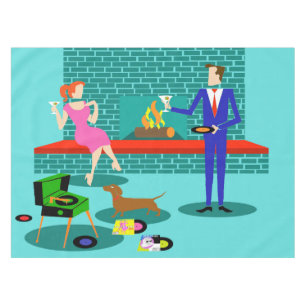 Rétros ajouter à la nappe de chien