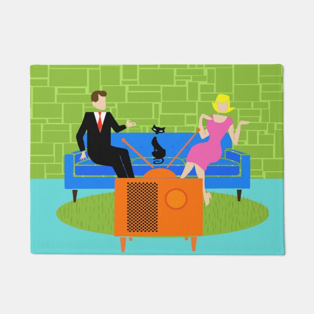 Rétros ajouter au tapis de porte de chat (Devant)