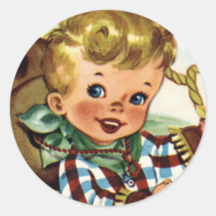 Rétros autocollants occidentaux d'amusement du