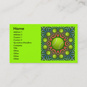 RÉTROS CARTES DE VISITE DE BALLE DE TENNIS