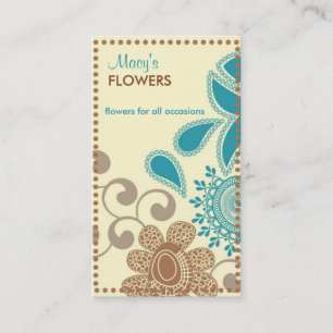 Rétros cartes de visite de fleuriste