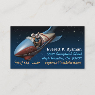 Rétros cartes de visite de Rocket d'espace