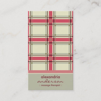 Rétros cartes de visite de très bon goût de plaid