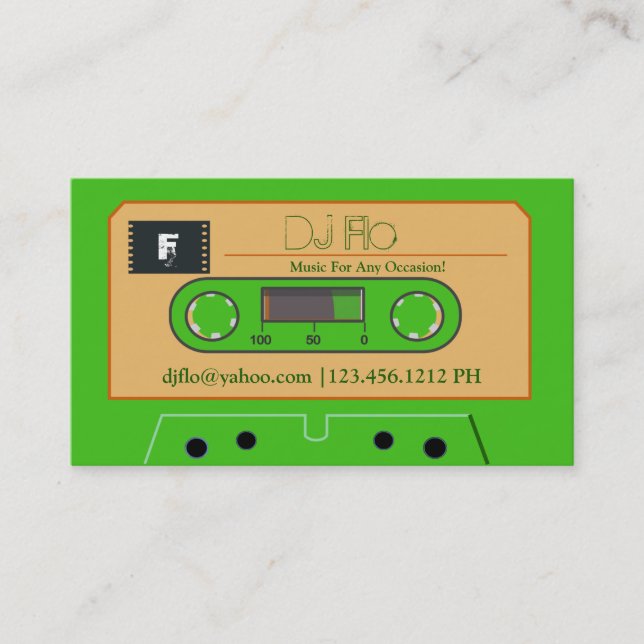 Rétros cartes de visite faits sur commande du DJ (Devant)