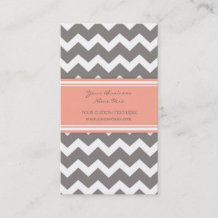 Rétros cartes de visite gris de corail de Chevron