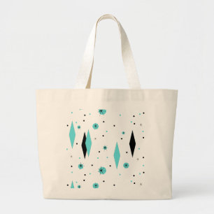 Rétros diamants de turquoise et sac fourre-tout à