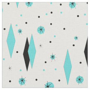 Rétros diamants de turquoise et tissu de