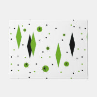 Rétros diamants verts et tapis de porte de