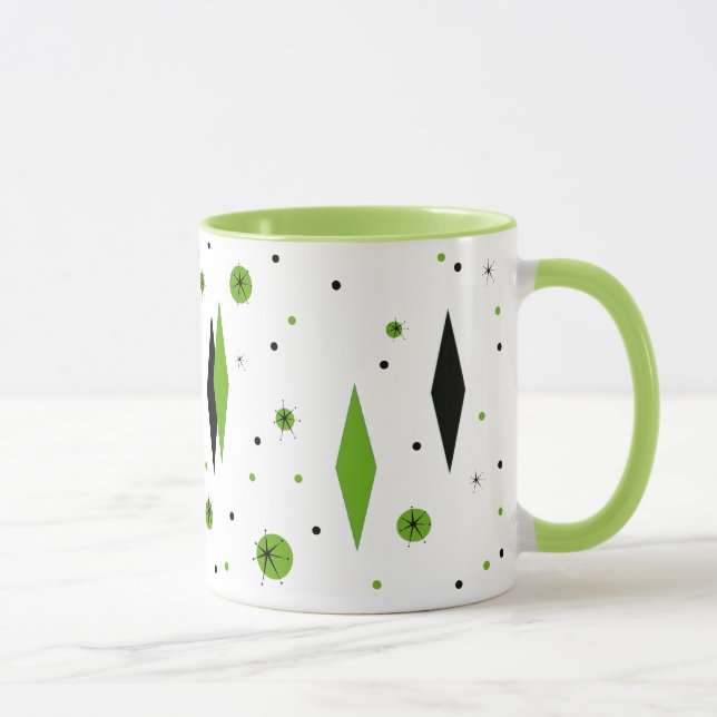 Rétros diamants verts et tasse de sonnerie de (Droite)