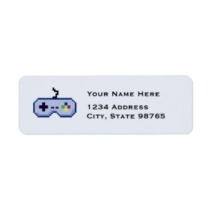 Rétros étiquettes de adresse de bleu de retour d