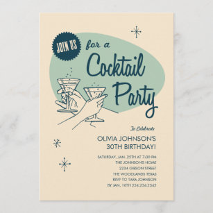 Rétros invitations de cocktail