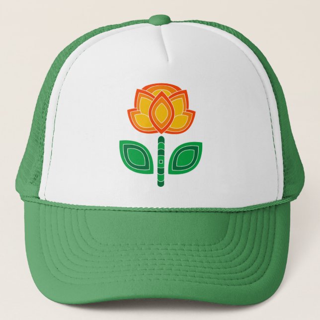 Rétros les années 70 casquettes de fleur (Devant)
