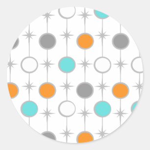 Rétros points et autocollants de Starbursts