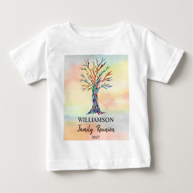 Retrouvailles familiales T-shirt bébé arbre de fam (Devant)