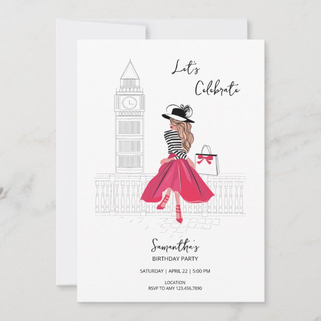 Retrouvez-Moi à Londres – Invitation à une Soirée  (Devant)