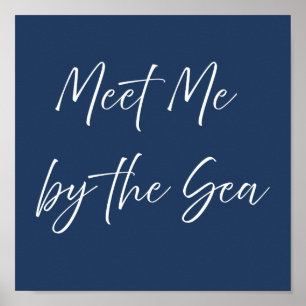 Retrouvez-Moi au Bord de la Mer Affiche Rose Côt