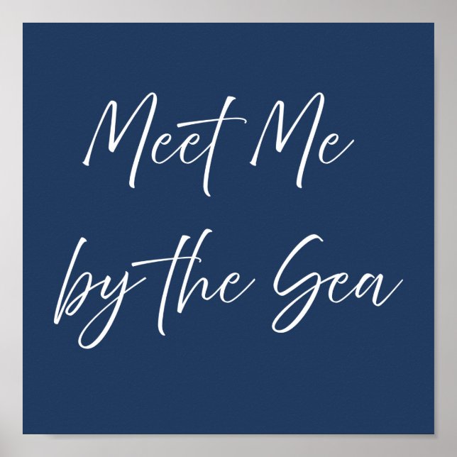 Retrouvez-Moi au Bord de la Mer Affiche Rose | Côt (Devant)