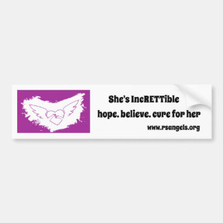 Rett Syndrome Ange Bumper Sticker pour elle