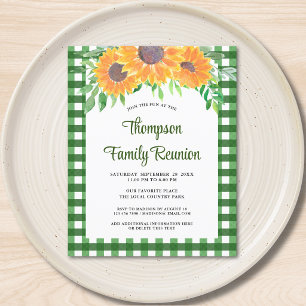 Réunion de famille Gingham Tournesols Économique