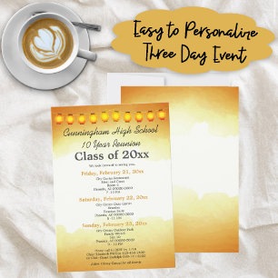 Réunion de l'aquarelle d'or Invitation Modèle de 3