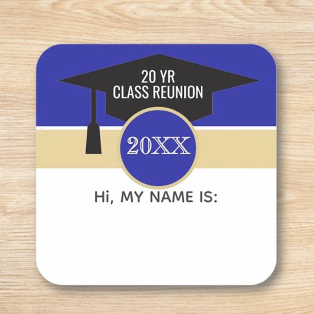 Réunion ! Étiquette de nom de classe de retrouvail (Créateur téléchargé)