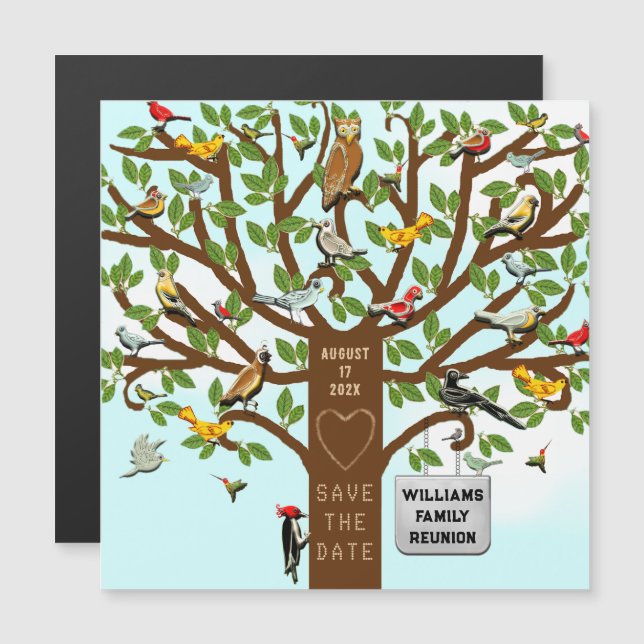 Réunion Familiale Enregistrer La Date (Devant / Derrière)