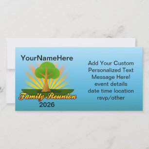 Réunion familiale personnalisée, arbre vert avec r