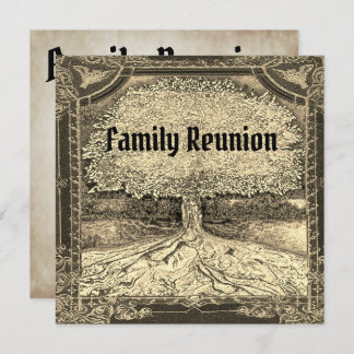 Reunion familiale Vintage Look Invitation