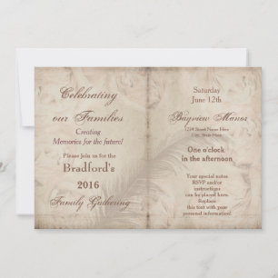 Réunions familiales - Invitations - FLORAL VINTAGE