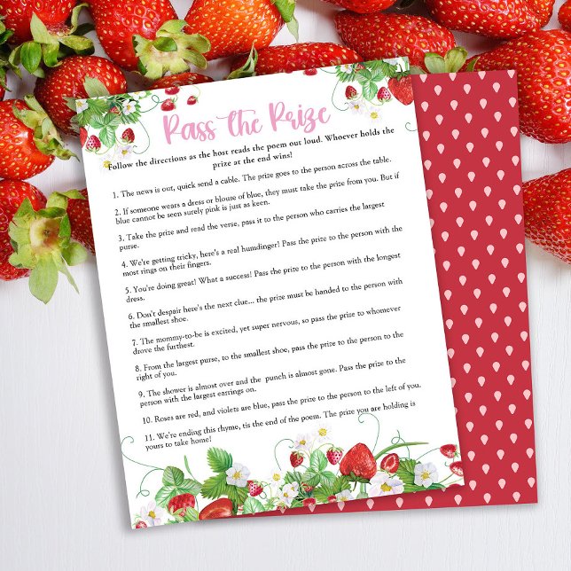 Réussissez le prix | Baby shower aux fraises (Créateur téléchargé)