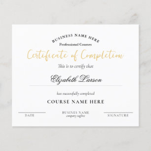 Réussite certifiée Gold Calligraphic