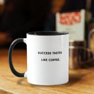 RÉUSSITE COMME CAFÉ motivation Typographie Mug