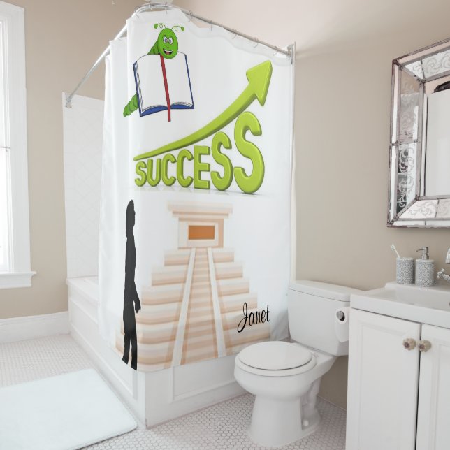 Réussite du rideau de douche Femmes (En situation)