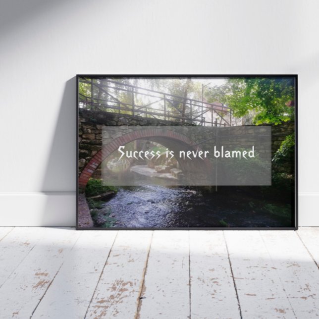 Réusssagesse en disant poster photo du pont (Créateur téléchargé)