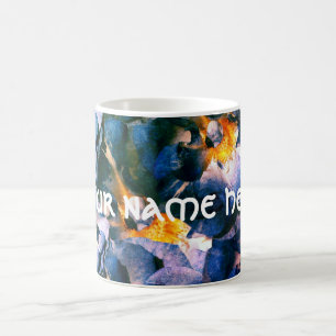 Rêve bleu, motif floral de roses Tasse personnalis