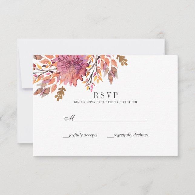 Rêve d'automne | Mariage Classic RSVP (Devant)