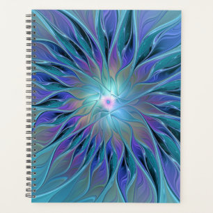 Rêve de fleur abstraite fractale bleu violet