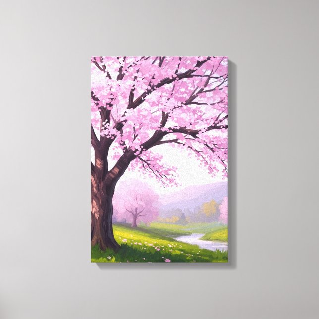 Rêve de printemps rose : Impression de la rivière  (Recto)