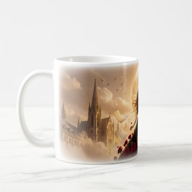 Rêve de violoncelle au clair de lune avec mug Rose (Gauche)