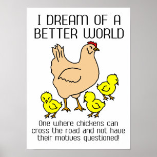 Rêve d'un monde meilleur Affiche drôle