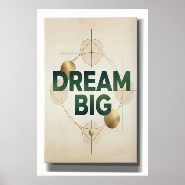 rêve grand affiche d'art mural minimal (Devant)