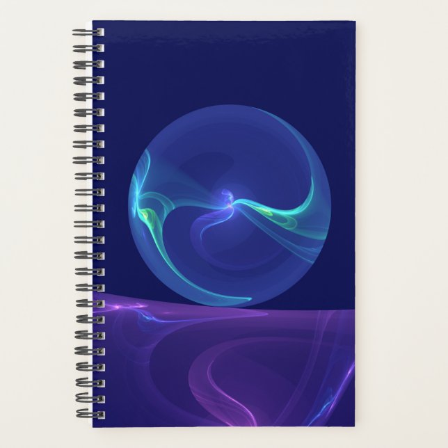 Rêve Violet Bleu Lumineux Art Fractal Abstrait (Devant)