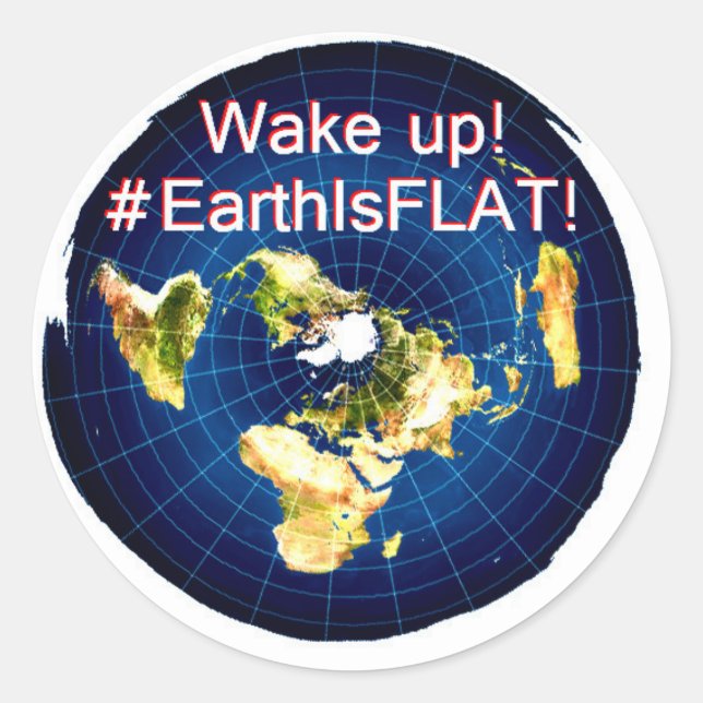 "Réveille-toi ! #EarthIsFLAT !" autocollants (Devant)