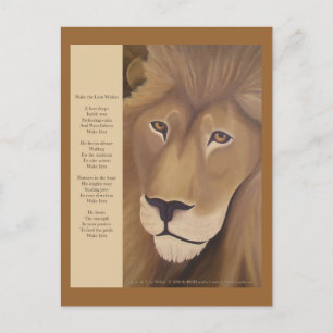 Réveillez le lion dans la carte postale