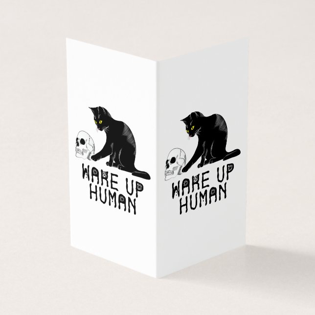 Réveillez l'humain - Drôle de chat avec crâne (Outside)